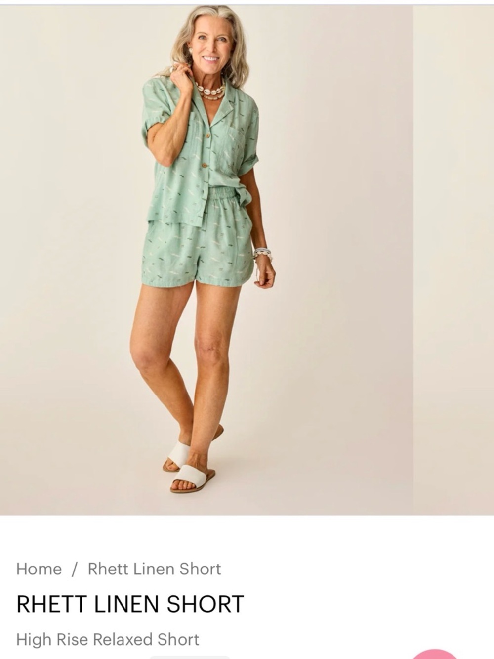Carve Designs NWT Rhett Linen Two-Piece Romper Set Size Medium Top & Bottom 0469